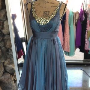 Blue Shimmery cocktail dress